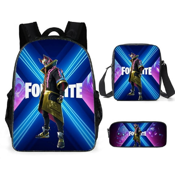 Fortnite Backpack, Lightweight Durable Laptop Bag 3D Printed Daypack with Multiple Pockets, Stylish Shoulders Backpack