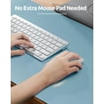 thumbnail image 4 of PU Leather Desk Pad Protector - 36"x16" Large Non-Slip Desk Mat, Waterproof Office Desk Blotter for Keyboard & Mouse, Premium Workstation Covers for Home & Office (Sky Blue), 4 of 8