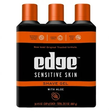 Edge Sensitive Skin Shaving Gel for Men, 9.5 Oz., 3 Pk.