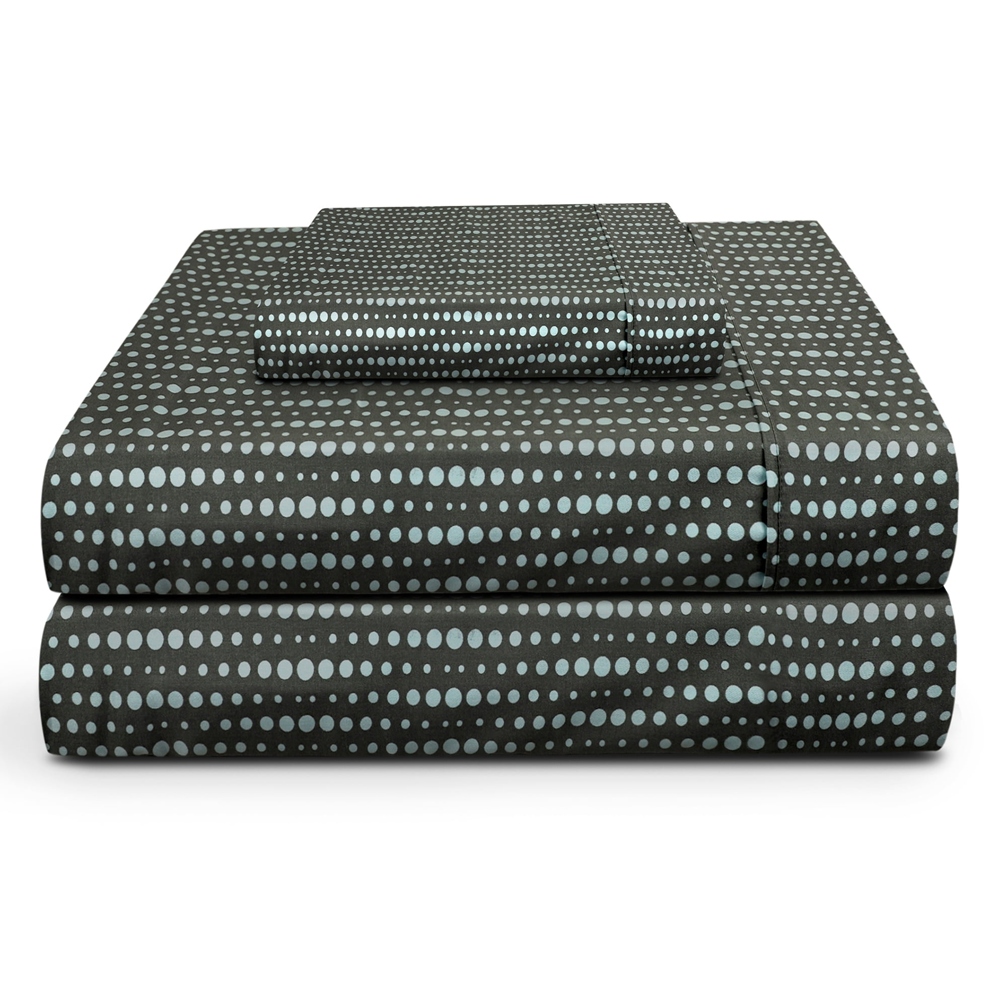 TRIDENT Feather Tales Twin Sheet Set, 100 Cotton, Percale Weave, Peach