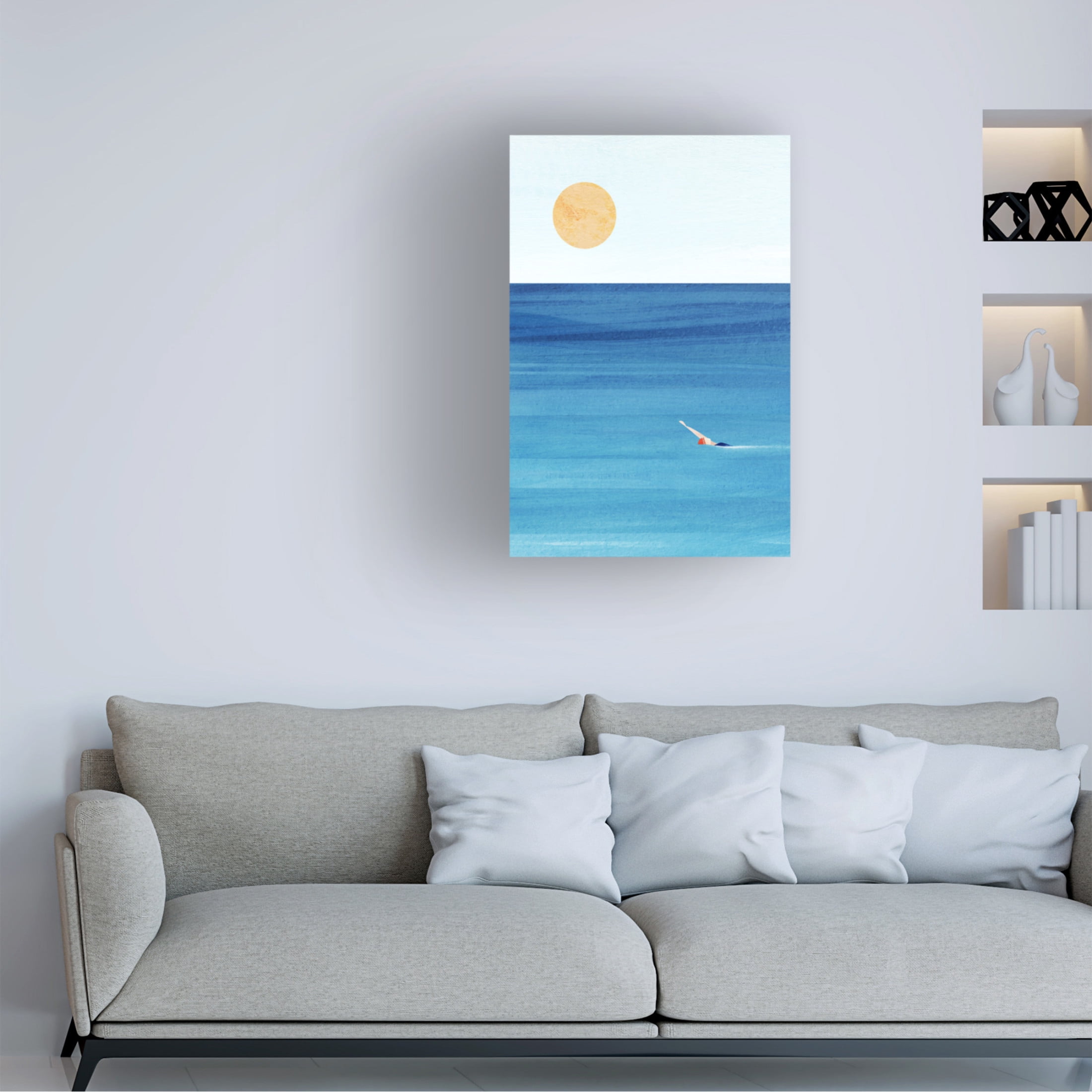 Trademark Fine Art longwayhome  Sea Swim Canvas Wall Art