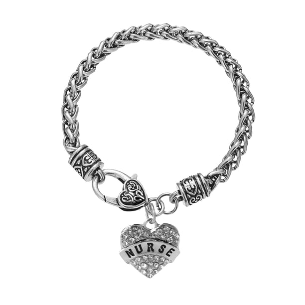 Corazón Bangle Charm Pulsera Rhinestone Maestro Mamá Ceystal Regalo Familia Cumpleaños Abuela Cadena Hija Pulseras