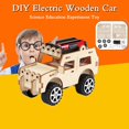 thumbnail image 2 of Kids DIY Wooden Electric Car Kit Experiment Education Kid Puzzle Model Toy, 2 of 6