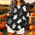 thumbnail image 5 of Meichang Sweatshirts for Women Trendy Halloween Ghost Graphic Sweatshirts Oversized Long Sleeve Crew Neck Pullover Holiday Party Sweatshirt, 5 of 8