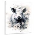thumbnail image 2 of Designart "Oriental Design Prosperous Swine I" Asian Metal Wall Art Prints, 2 of 5