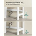 thumbnail image 3 of 4-Tier Over The Toilet Storage Bamboo Over Toilet Shelf Bathroom Storage Organizer with Adjustable Shelf, White, 3 of 8
