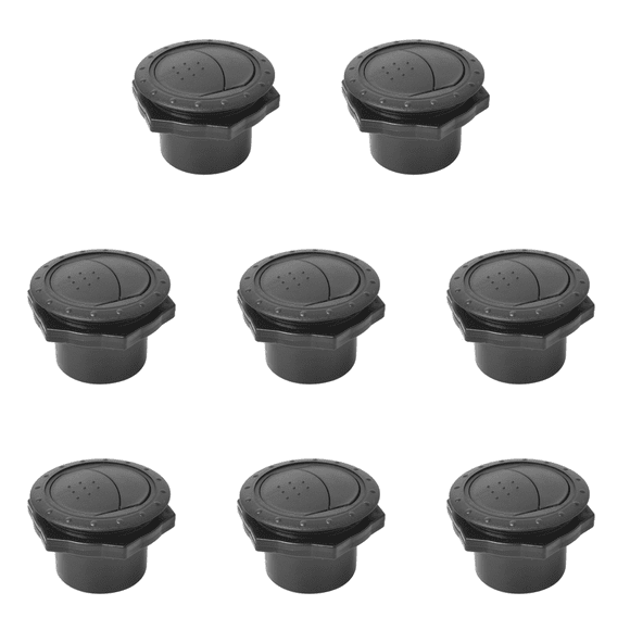 Peggybuy Universal 60mm Round A/C Air Outlet Vent for RV Bus Boat Yacht (Black)