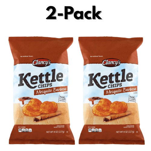 Clancy's Kettle Chips Mesquite Barbecue 2-Pack 8 oz