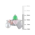 thumbnail image 2 of Everly Women's Cultured Pearl and Quartz Topaz Sterling Silver Ring, 2 of 7