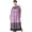 Light Orchid Floral, variant on Plus Size Petite Bib-Front Short Sleeve Maxi Lounger
