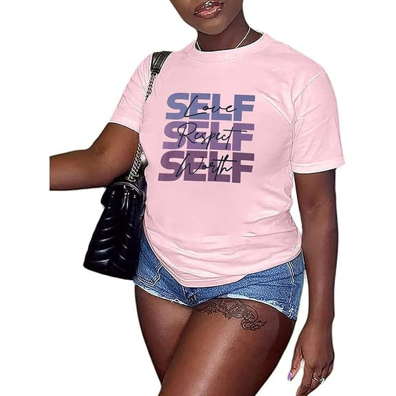 [2025 New Model]Hilinker Women's Funny Graphic Tees Casual Loose Summer Cute Tops Short Sleeve T ShirtsHip-hop street style
