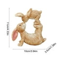 thumbnail image 2 of Valentine's Day Decoration Kissing Rabbits Resin Sculpture, Romantic Statue Decorative Ornament Decor For Valentine's Day Home Accents,4.33x3.94in, 2 of 5