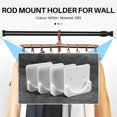 thumbnail image 2 of 4 Pcs Support Adhésif pour Tringle de Douche Support Mural pour Tringle de Douche, Rideau de Douche R, 2 of 5