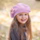 thumbnail image 4 of Boina para niña, gorro cálido de invierno para niño pequeño, gorro de punto francés, boina de flores bonita para bebé de 3 a 48 meses, color morado, 4 of 4