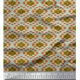 thumbnail image 1 of Soimoi Green Cotton Voile Fabric Stripe & Diamond Geometric Decor Fabric Printed Yard 56 Inch Wide, 1 of 3