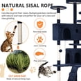 thumbnail image 3 of YRLLENSDAN 70 inch Tall Cat Tree Tower for Indoor Cats, Large Cat Tower with Scratching Post, Cat Climbing Tower with Cat Tree House, Sturdy Cat Condo, Dark Blue, 3 of 7