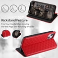 thumbnail image 2 of Designed for Google Pixel 9 / 9 Pro Case, PU Leather Wallet Flip Folio Case with Card Holder RFID Blocking Kickstand Shockproof Phone Cover for Google Pixel 9 / 9 Pro,Red, 2 of 10