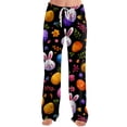 thumbnail image 6 of Wutalume Women's Loose Casual Pants, Easter Print Soft Relaxed Fit Trousers for Spring Holiday Vacation,Great for Travel and Family Gatherings,Black S, 6 of 6