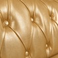 thumbnail image 4 of 84.65" Rolled Arm Chesterfield 3 Seater Sofa (Gold), 4 of 11