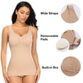 thumbnail image 3 of SHAPEVIVA Shapewear Tank Tops with Built in Bra for Women Tummy Control Camisole Underskirts Body Shaper, 3 of 6