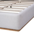 thumbnail image 4 of Christopher Knight Home Queen Bed Frame with Boucle Upholstered Wingback Headboard, Solid Wood Base, White, 4 of 11