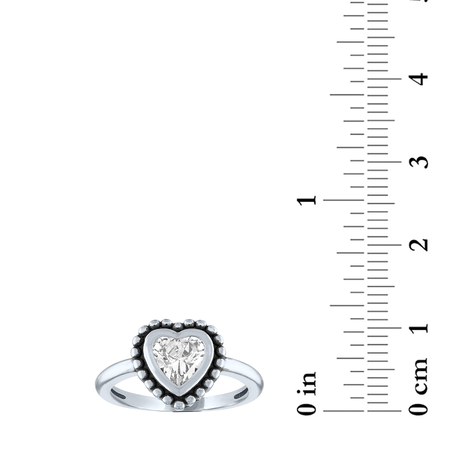 Ladies Brilliance Fine Jewelry Sterling Silver Simulated Diamond Ring