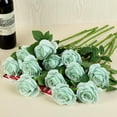 thumbnail image 4 of 12PC Black Roses Artificial Flowers Fake Roses Silk Realistic Roses Bouquet Flowers with Long Stems for Wedding Home Party Centerpieces Decorations, 4 of 5
