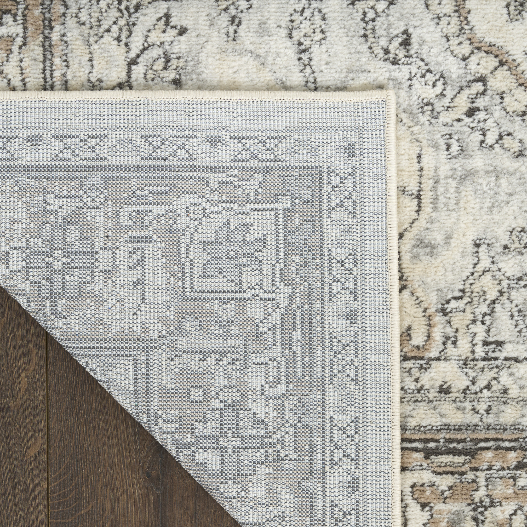 Nourison Concerto 2'2" x 10' Ivory Grey Taupe Vintage Indoor Rug
