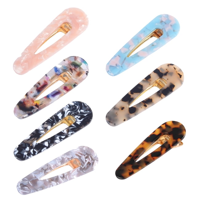 Juego de pinzas para el cabello de resina, pinzas, accesorios para el cabello, pasadores para el cabello con estampado de leopardo para mujeres, regalos para mujeres y niñas