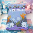 thumbnail image 5 of Manfei Cute Salamander Pattern Queen Sheets,Sea Animal Axolotl Queen Sheet Sets,4pcs,1 Flat Sheet,1 Fitted Sheet and 2 Pillowcases, 5 of 6