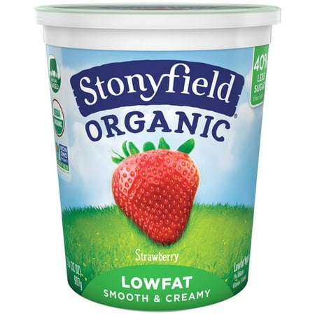 stonyfield strawberry yogurt lowfat organic oz walmart creamy smooth