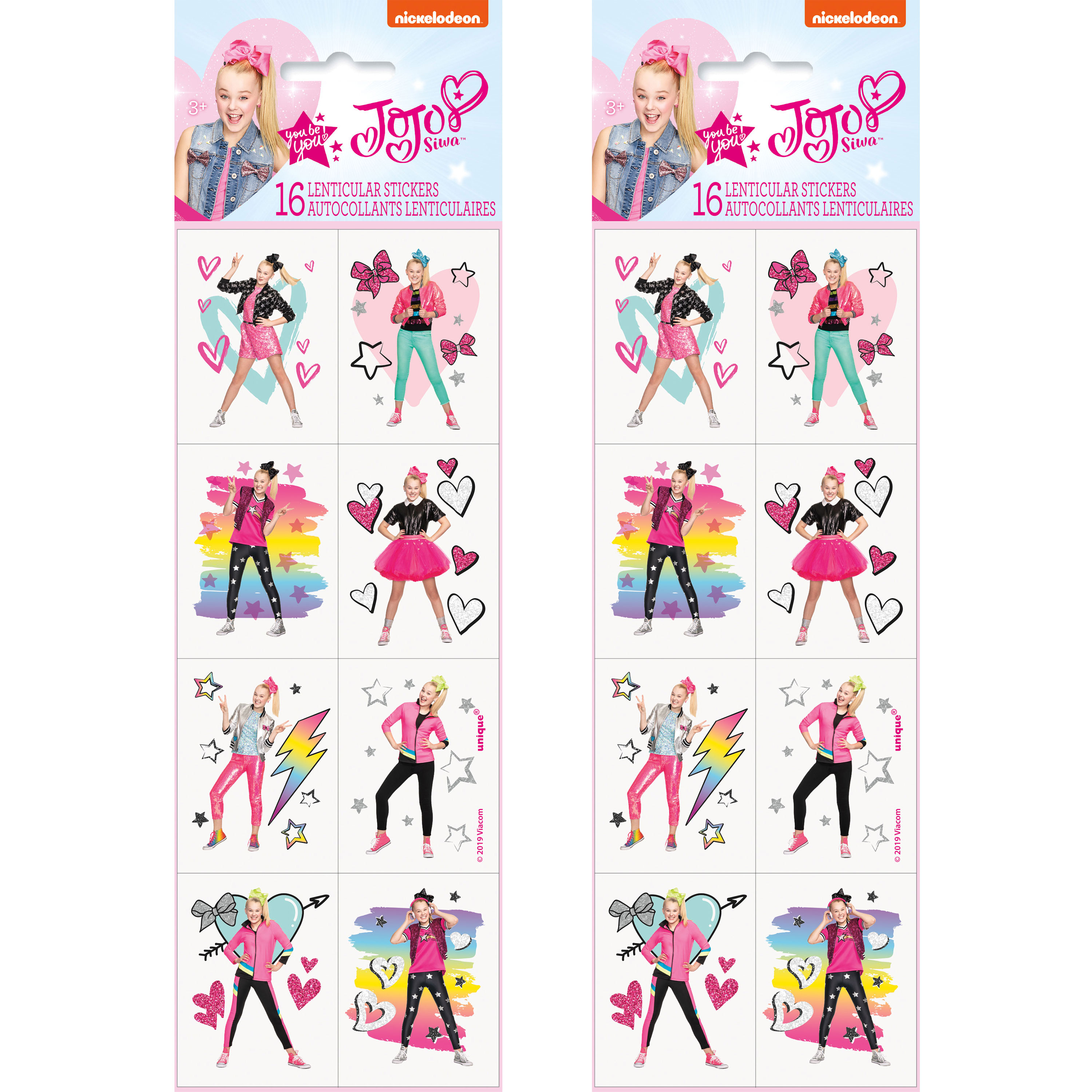 Jojo Siwa Lenticular Sticker Party Favors 32ct Walmart Com