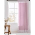 thumbnail image 3 of Sheer Curtains 84 Inches Long, Pink Greek Key Semi Sheer Curtains Light Filtering Window Treatment, Geometric Greece Ancient Farmhouse Geo Privacy Voile Drapes for Living Room Bedroom 52x84 Inch, 3 of 7