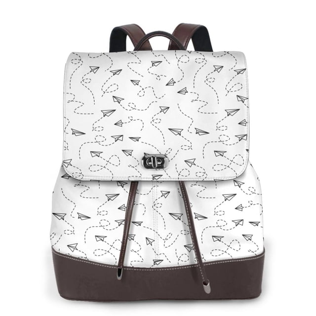 Fotbe Airplane Mochila Bolso con Estampado para Mujer, Mochila Antirrobo de Nylon Impermeable, Bolsa Ligera de Hombro