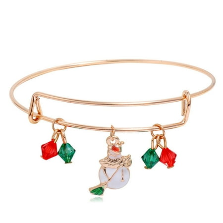 

Viugreum Christmas Women Girls Bracelet Santa Elk Pendant Bracelet Jewelry
