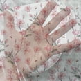 thumbnail image 3 of Watercolor Tulle Curtains with Rod Pocket, Vintage Japanese Garden Flourishing Sakura Cherry Branches, Sheer Drape for Wedding Party 2 Panels, 7 Sizes, Reseda Green Pale Pink, by Ambesonne, 3 of 3