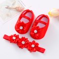 thumbnail image 4 of Honeeladyy Deals Toddler Baby Girls Boys Baby Shoes Soft Sole Non-slip Baby Mary Jane Flats With Flower Toddler Sandals, 4 of 8