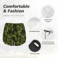 thumbnail image 6 of Lsque Tropical Palm Leaves Fern Leaf Printed Women's Running Shorts with Liner Pockets,Elastic Quick Dry Workout Athletic Gym Yoga Shorts,Womens High Waist Shorts-Medium, 6 of 9