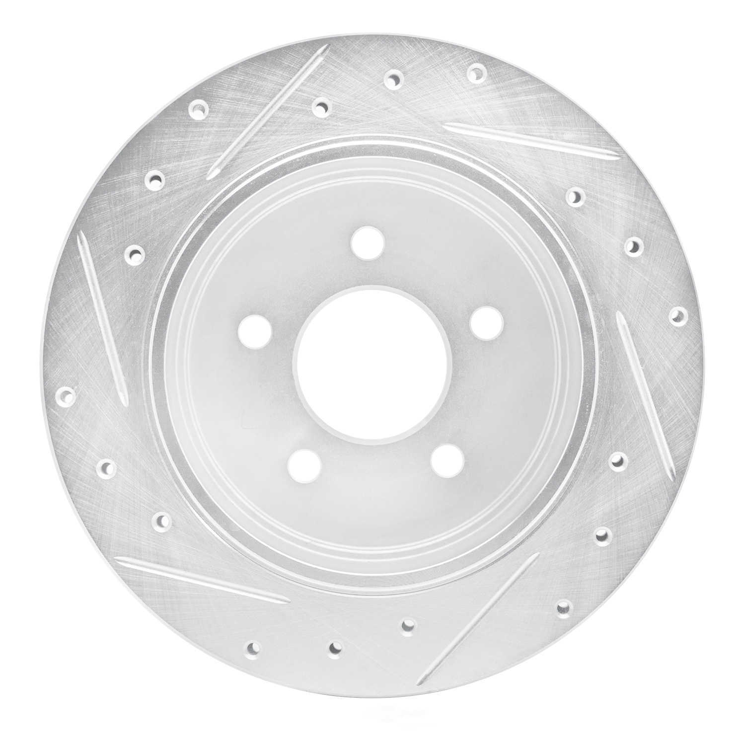 Dynamic Friction Company 631-56020R DFC Brake Rotor - Drilled And Slotted - Silver