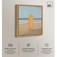 thumbnail image 2 of Surfing Yellow Board Canvas Beach Coastal Art by Art Remedy, Gold Frame, 24" x 30", 2 of 7