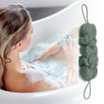 thumbnail image 2 of Unique Bargains 1 Pc Bath Shower Loofah Sponge Body Puffs for Bathroom Shower 11.42"x4.72"x2.36" Green, 2 of 6