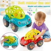 Homaful Baby Toy Cars, Soft Oball Rattle Baby Toys for 3-24 Months Boy Girl Infant Toys, Rattle & Roll Car for Boy Girls 1-5 Years Old, Best Christmas Birthday Party Gift for Kids