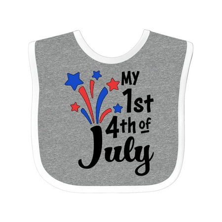 

Inktastic My 1st 4th of July- Fireworks Gift Baby Boy or Baby Girl Bib