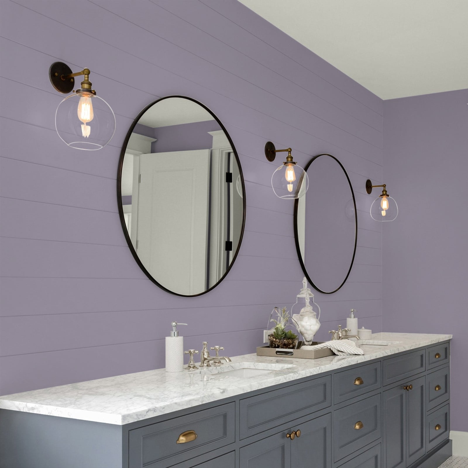 Glidden Glidden Kitchen Bath and Laundry Tin Lizzie / Purple, Eggshell Interior Paint with Primer, 1 Gallon