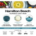 thumbnail image 3 of YANGLI 3-Quart Enameled Cast Iron Dutch Oven, Navy with Cream Interior Even Heat Distribution Easy-Grip Handles for Braising Roasting Stewing Bread Baking, 3 of 7