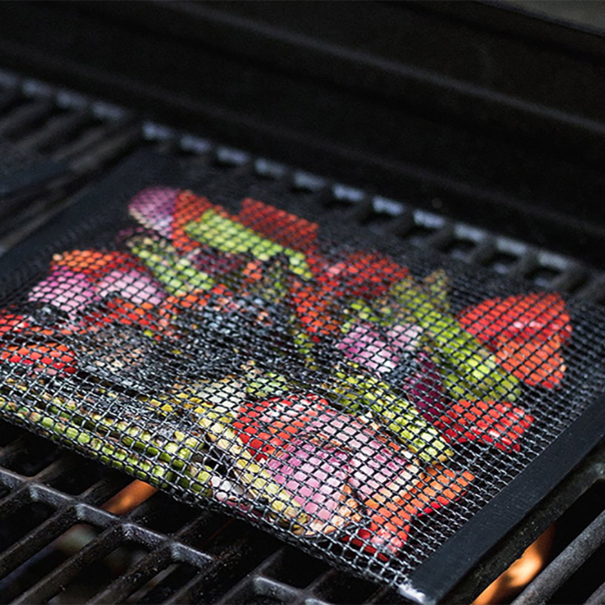 Non-Stick BBQ Mesh Grill Bag High Temperature Barbecue Baking Mat Pad /_NEW