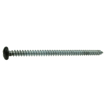 

#10 x 3 Black Painted Steel Phillips Pan Head Sheet Metal Screws