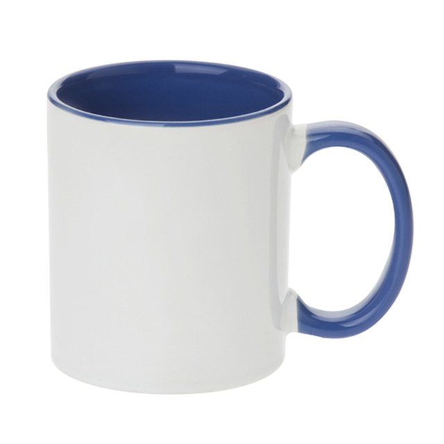 INTBUYING 36pcs 11oz Blank Sublimation Ceramic Mug with Various Colors Inner/Handle Coffee Tea Mugs