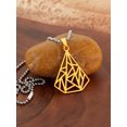thumbnail image 2 of ELYA Jewelry Women's Geometric Diamond-Shape Gold Plated Steel Necklace, 2 of 4