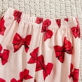 thumbnail image 5 of Xmyrz Valentine's Day Pajama Sets For Girl 2 Piece Basic Recreation Baggy Soft Sweet Bow Knot Print Long Sleeve Pants Set Pj Sleepwear Outfit Sets, 5 of 7